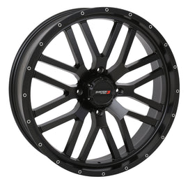 Matte black System 3 St3 22x7 wheel with 4+2.5 offset for Can-Am Maverick, featuring 4/137 bolt pattern and 10mm spacer