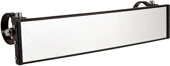 12" Panoramic Rearview Mirror W/0.5" Arms Black