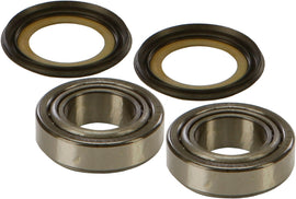 All Balls steering bearing and seal kit 22-2021 for motorcycle steering components, includes bearings and seals in a black and silver package.