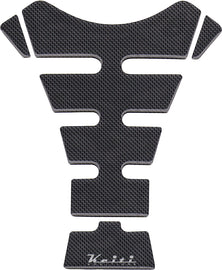 Keiti Tank Pad with carbon look graphics and decals, designed for motorcycle protection and style, shown in the image.
