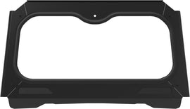 Kolpin glass windshield for off-road vehicles, clear windscreen with mounting frame, designed for durability and visibility.