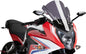 PUIG touring dark smoke windshield for motorcycle, featuring a sleek, tinted windscreen with mounting brackets.