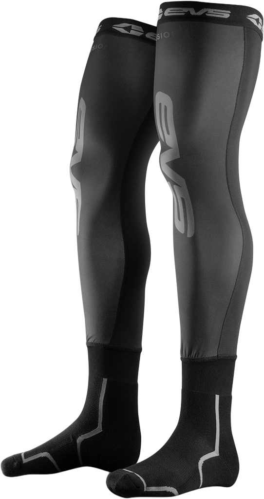 EVS Fusion sock and sleeve combo in black, large/x-large, featuring comfortable, durable fabric for sports and outdoor activities.