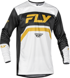 Fly Racing - Youth Rayce Bicycle Jersey White/Black/Gold Yl - 378-055YL