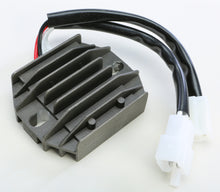 Load image into Gallery viewer, Ricks Motorsport Electric regulator and rectifier for motorcycle electrical systems, showing metallic components and wiring connections.