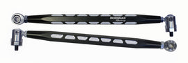 ModQuad Hex Extreme Pol Black Recut Turbo tie rods for suspension, showcasing their sturdy design and black finish.