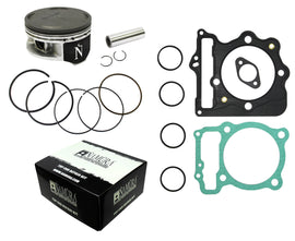 Namura top end piston kit for Honda CB engine, includes piston, rings, and components in standard 11:1 compression.