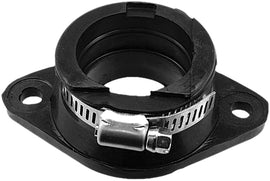 SP1 universal mounting flange for intake, carb, and fuel system, shown in the image with a metallic finish and mounting holes.