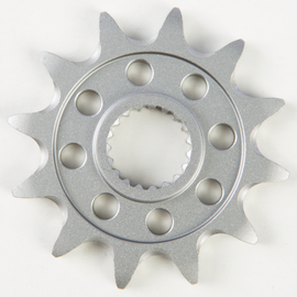 Fire Power steel front CS sprocket 12T for 520 chain, with teeth and gear teeth visible for motorcycle or bike drivetrain.