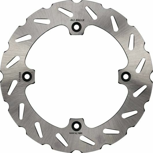 All Balls brake rotor 21-80098, showcasing a circular metal disc with vented design for motorcycle braking systems.