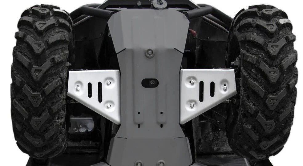 RIVAL POWERSPORTS USA front A-arm guards made of alloy, protective motorcycle or ATV suspension component on white background