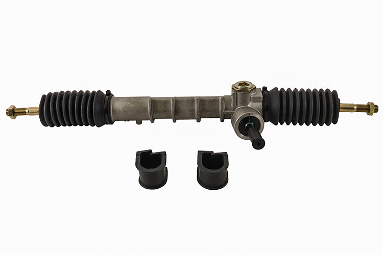 All Balls steering rack assembly for Kawasaki, featuring metal components and mounting points for precise vehicle steering.