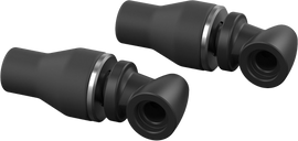 Pair of RIZOMA black turn signal holder light units for motorcycles, showcasing sleek electrical components and mounting details.