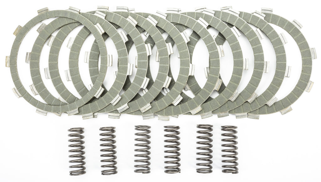 EBC Motorcycle Brakes Street Racer Clutch Kit SRC121 installed on a motorcycle clutch assembly, showing detailed clutch components.
