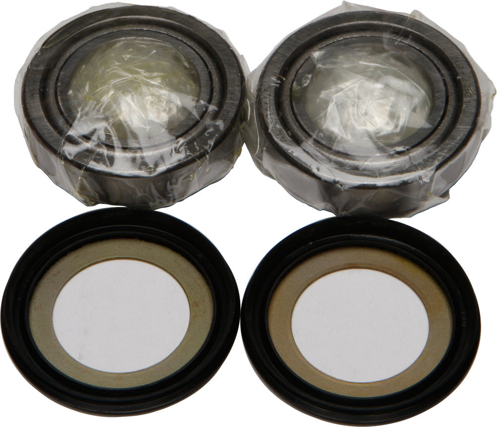 All Balls steering bearing and seal kit 22-2013 with various seals and bearings for motorcycle steering systems.
