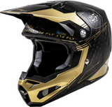 Fly Racing - Youth Formula S Carbon Legacy Helmet Black/Gold Yl - 73-4446YL