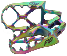 Load image into Gallery viewer, Flo Motorsports titanium foot pegs for Jet Fuel Yamaha motorcycle, durable foot controls with sleek metallic finish.