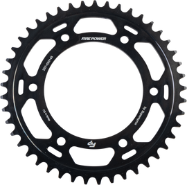 Steel 45-tooth rear sprocket for Honda CRF250 motorcycle by Fire Power, black color with gear teeth visible.
