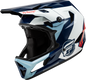 Fly Racing Youth Rayce bicycle helmet in red, white, and blue with adjustable straps and ventilation for kids' cycling safety.