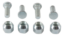 Load image into Gallery viewer, All Balls Wheel Stud Kit 28-51003 with metal wheel studs and fittings arranged for motorcycle or vehicle wheel installation.