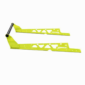 Z Broz Racing rear bumper in Lime Squeeze Pol finish, showcasing its durable design and bright color for off-road vehicles.