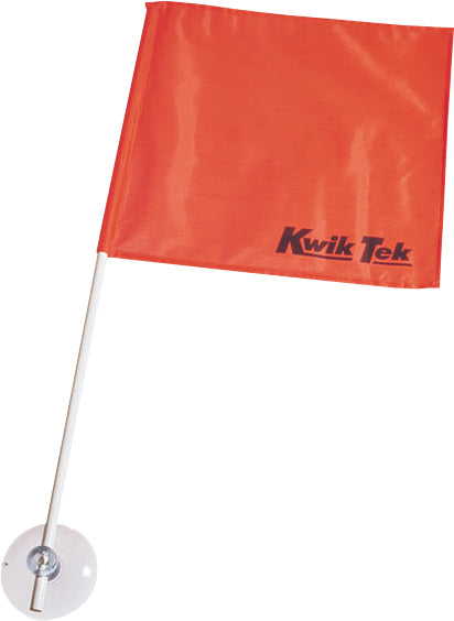 Kwik Tek Skier Down Flag with 3/4 inch suction cup mount, designed for safety and visibility during water skiing activities.