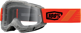 100-PERCENT Accuri 2 Goggle with Schrute Clear Lens, lightweight sports eyewear designed for visibility and protection during activities.