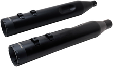 Load image into Gallery viewer, FireBrand Monarch muffler exhaust in matte black for M8 Harley-Davidson touring models 2017-2021, showcasing the sleek design and finish.