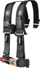 Pro Armor 4-point harness with 3-inch black pads for Polaris RZR, featuring adjustable straps and secure buckle system.
