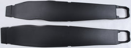 Polisport Plastics black swingarm protectors for off-road motorcycles, model 64-56703, shown on a dirt bike.