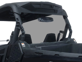Can-Am Maverick Spike Powersports rear windshield with vent and tint, designed for off-road vehicle protection and style.