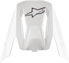 Alpine Star Visor S-M5 Solid White, motorcycle helmet accessory with a sleek white design and clear visor attachment.