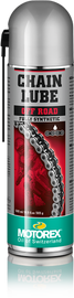Motorex Chain Lube Offroad 500ml bottle, offroad motorcycle chain lubricant, with product label visible.