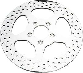 HardDrive 5-spoke front brake rotor, polished finish, 11.5-inch size, 2.22-inch inner diameter, automotive brake component