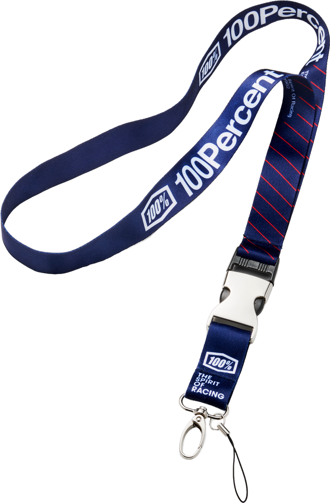 100% Lanyard Red/Blue