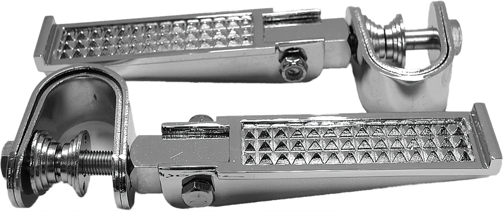 Emgo pebble footpeg for motorcycle, fits 1 to 1-1/4 inch foot controls, durable metal construction, textured surface for grip