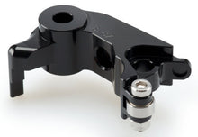 Load image into Gallery viewer, Black Puig lever adapter brake lever for motorcycle, showcasing the sleek Tri 561-20385BK design with detailed metal construction.