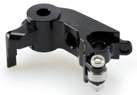 Black Puig lever adapter brake lever for motorcycle, showcasing the sleek Tri 561-20385BK design with detailed metal construction.