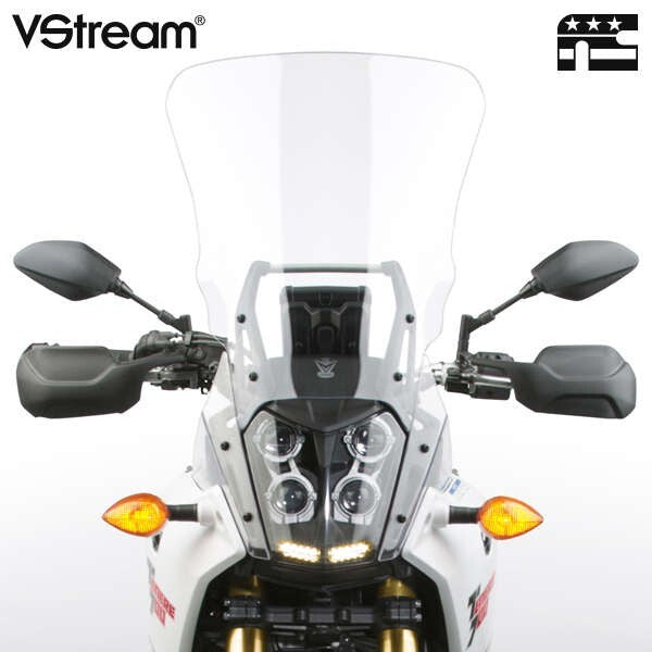 National Cycle Vstream Touring Clear Windscreen for Yamaha motorcycle, showing the large transparent motorcycle windshield.