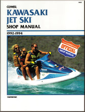 Load image into Gallery viewer, Clymer repair manual for jetskis, showing detailed diagrams and instructions for engine and maintenance repairs.