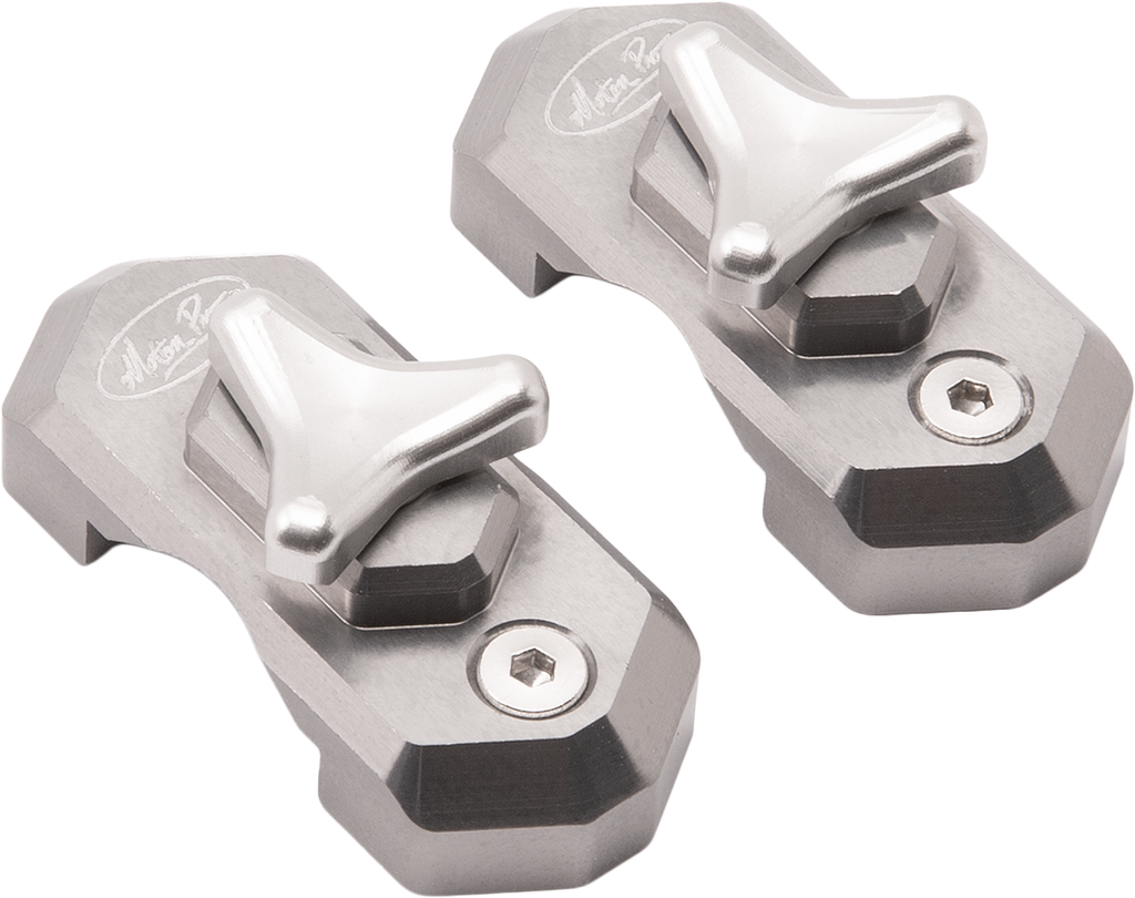 Motion Pro Compression Adjuster for Showa forks, short model 87-11122, featuring a metallic component with adjustment knobs.