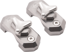 Load image into Gallery viewer, Motion Pro Compression Adjuster for Showa forks, short model 87-11122, featuring a metallic component with adjustment knobs.