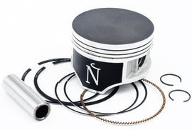 Namura Piston Kit with Nikasil cylinder and +1.50mm bore for motorcycle engine, showing pistons, rings, and cylinder components.