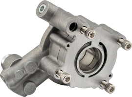 HardDrive Hi-Vol twin cam engine oil pump for Harley Davidson models, high-pressure oil pump with durable metal components.