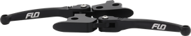 Flo Motorsports MX style lever set in black for 2023-2024 CVO motorcycles, featuring ergonomic design and durable construction.