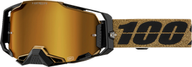 100-PERCENT Armega Hiper goggles with Glory Red mirror lenses, sporty eyewear for active outdoor or motocross use