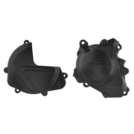 Polisport Plastics clutch and ignition kit in black for Honda 64-90961, including plastic covers and components.
