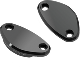 Mirror Block Off Plates Pair Black Kaw