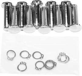 HardDrive hand controls lever pin and circlip bracket for Harley FLH models 2008-2020, chrome finish, part number 820-1507.
