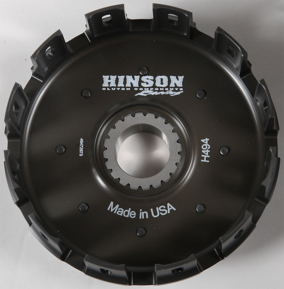 Hinson billet clutch basket for Honda CRF250R 2010, durable motorcycle clutch component with precise machining.
